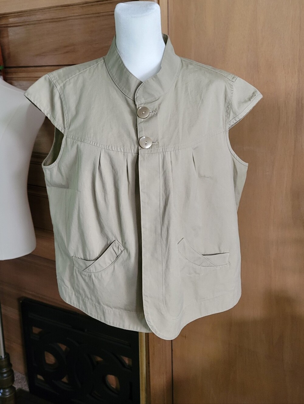 Christopher & Banks Olive-Tone Utility Vest